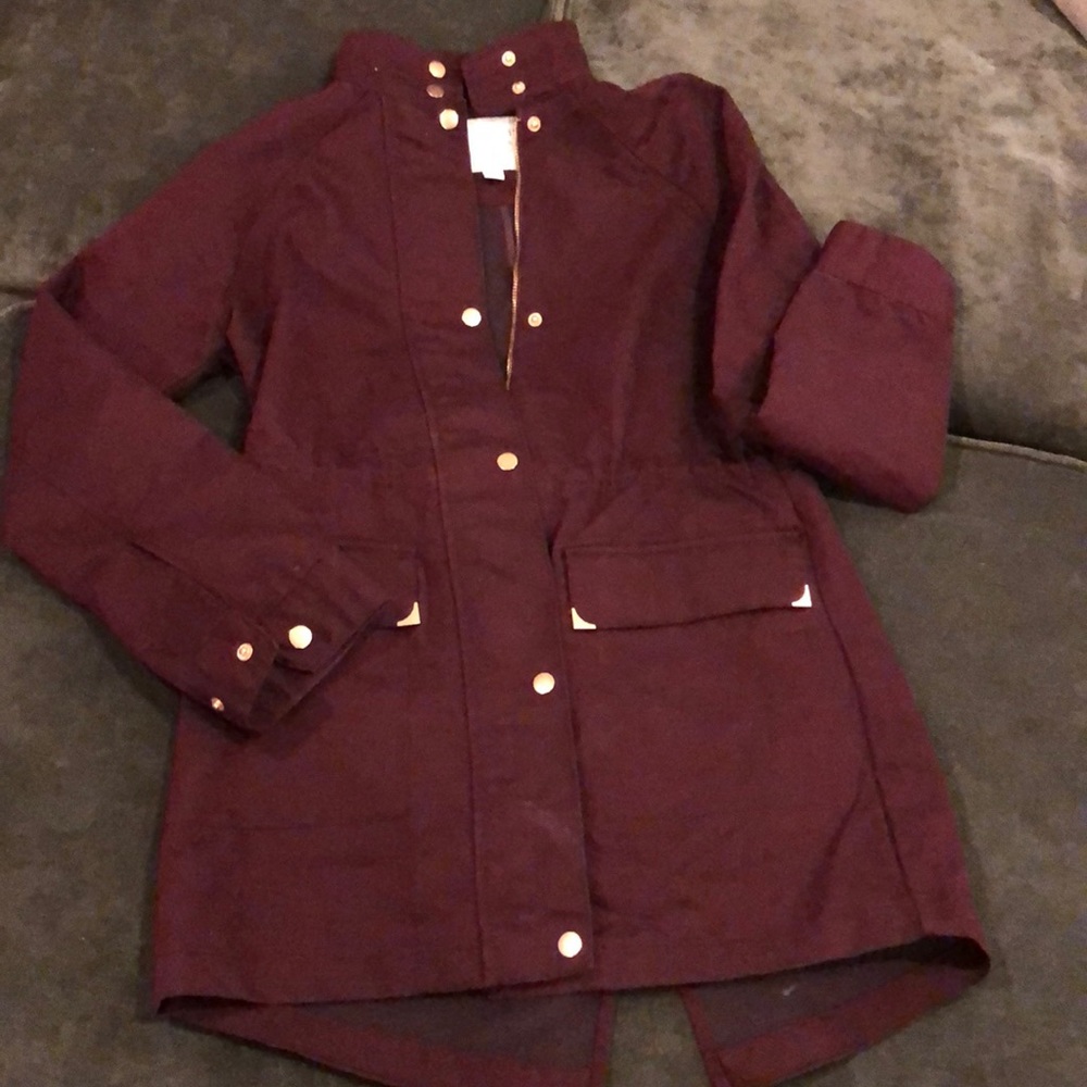 Canvas drawstring waist jacket